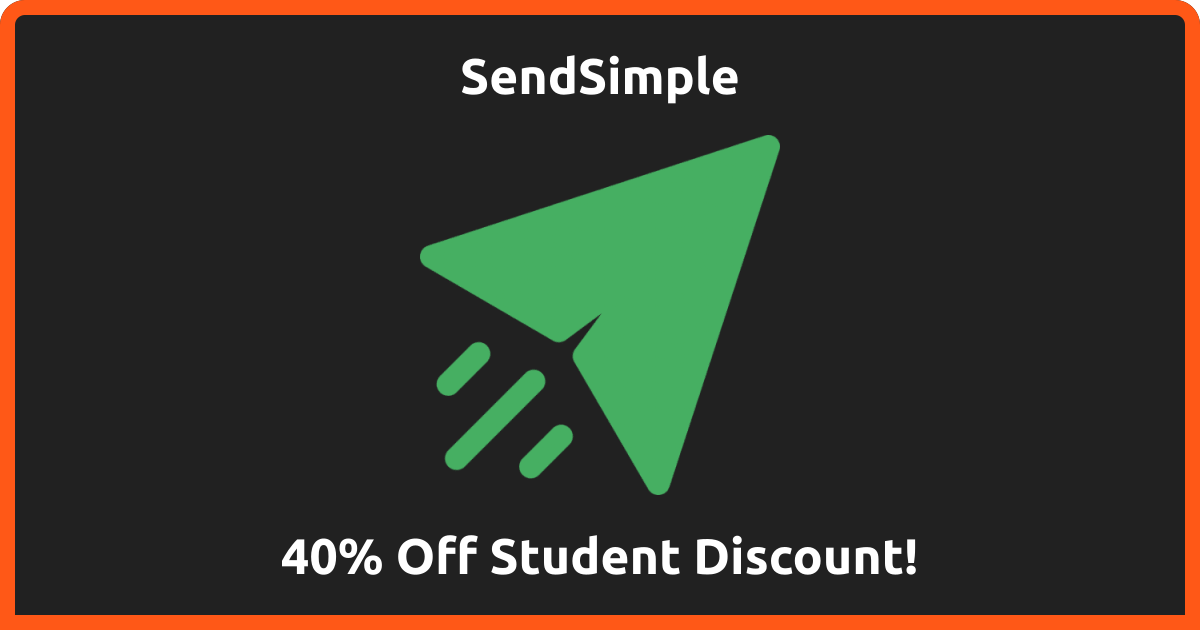 40% Off | SendSimple Student Discount | June 2026